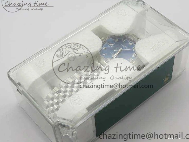 0201 DateJust 36mm SS 116200 ARF 1:1 Best Edition Blue Roman Dial On 904L SS Jubilee Bracelet SA GoodFit 3520